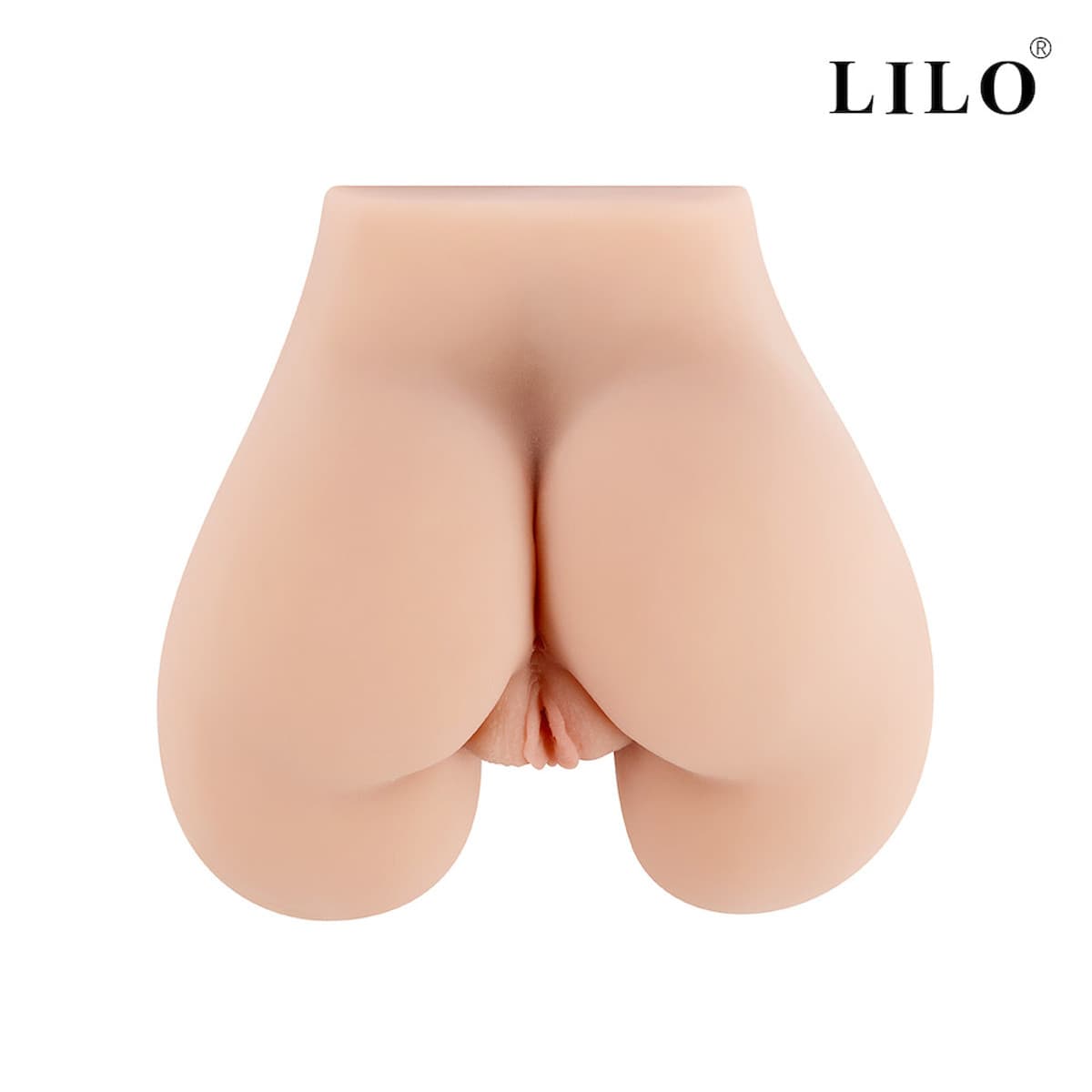 Masturbador masculino. Feito em formato de bunda, possui vagina e ânus - detalhe