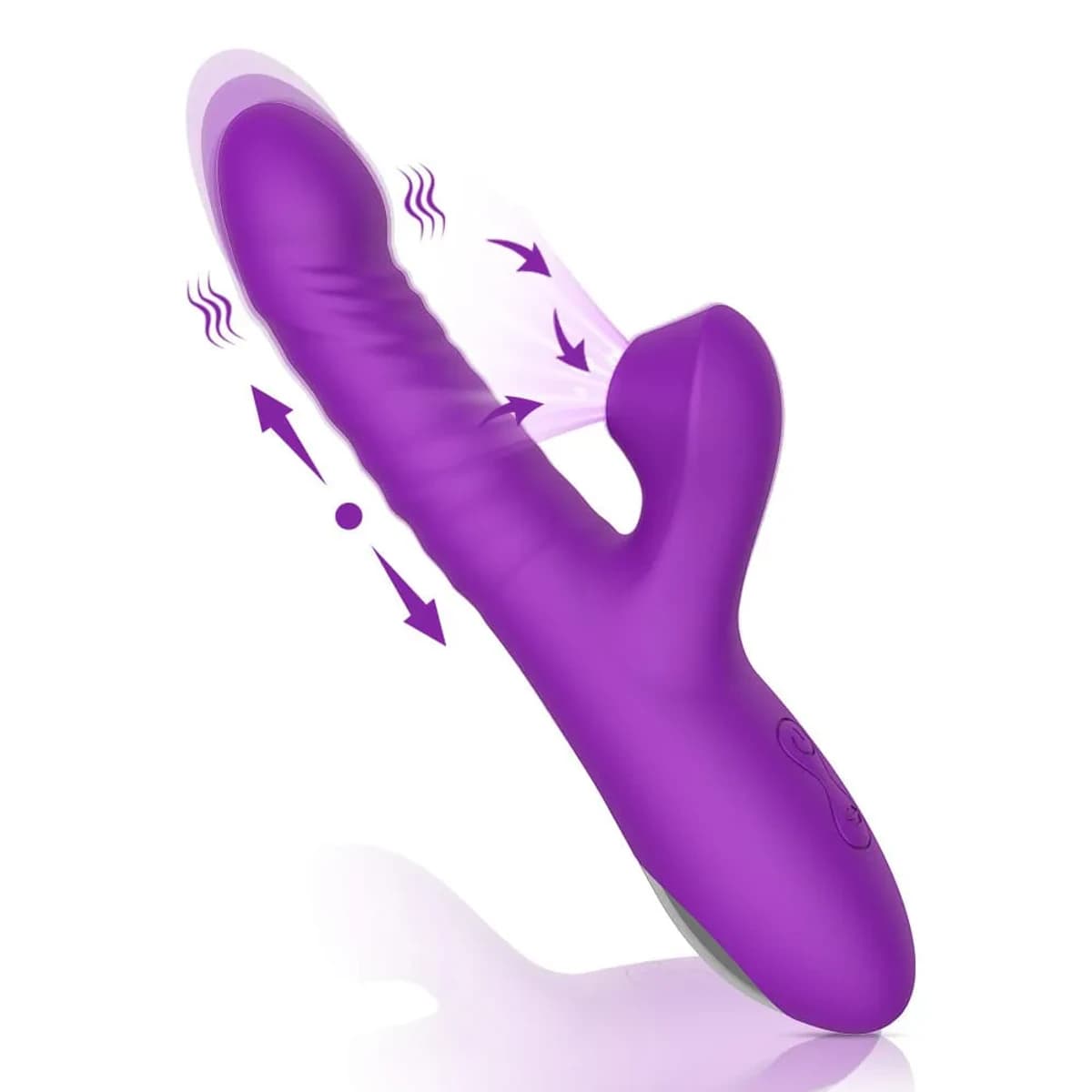 VIBRADOR VAI E VEM COM ESTIMULADOR CLITORIANO DE PULSAÇÃO