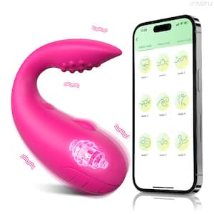 Vibrador à longa distancia para casal com aplicativo e 10 modos de vibração com estimulador na ponta