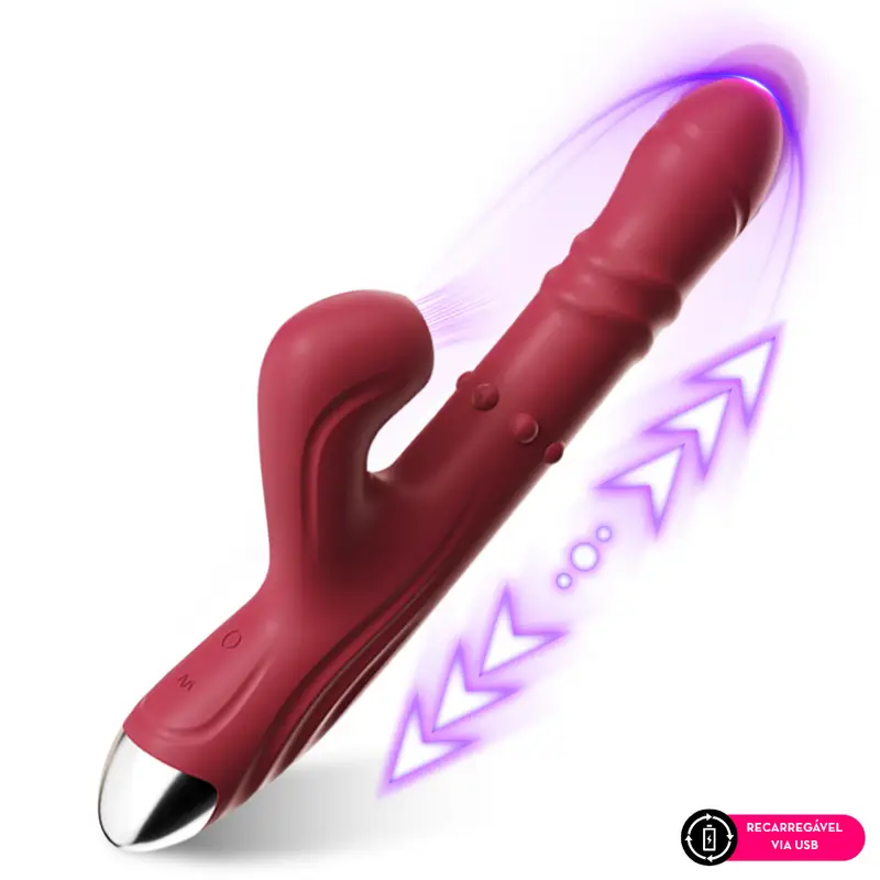 Vibrador com esferas rotativas movimento vai e vem e Tecnologia de Vibroar