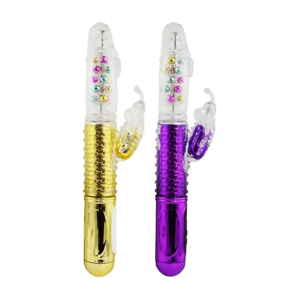 Vibrador com estimulador borboleta
